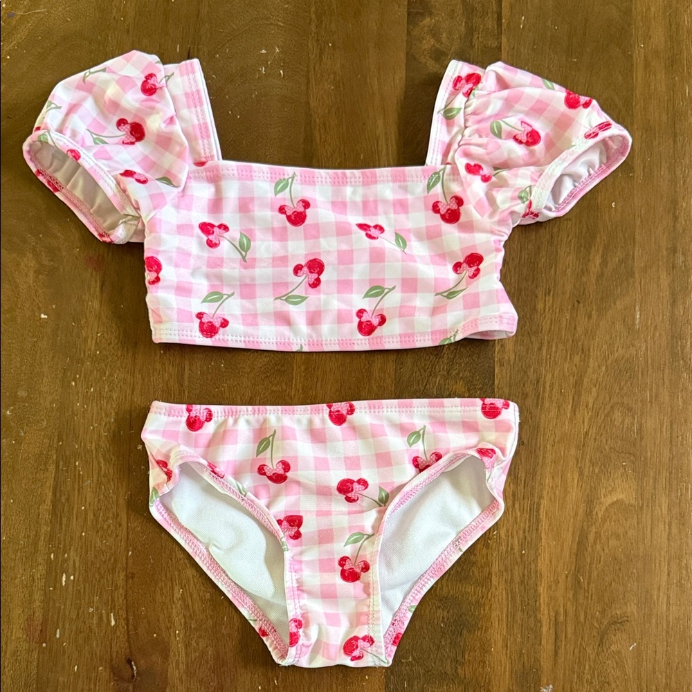 Disney Pink and White Toddler Swim set